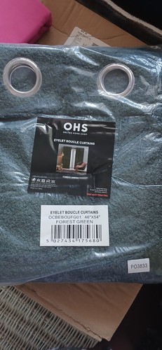 Ohs forest green bocule - green, eyelet