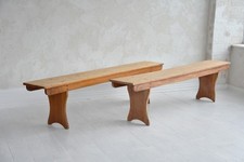 2 of 2 Antique Pine Bench Set