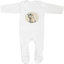 'Cute Penguin Wearing Beanie' Baby Romper Jumpsuits / Sleep suits (SS052340)