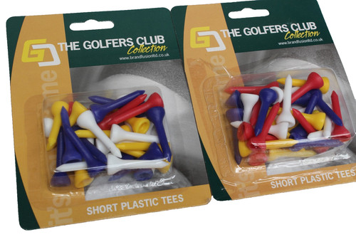 Packs plastic golf tees - 2,