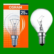 10x 25W Osram Incandescent Filament Clear Golf Dimmable Light Bulb E14 SES