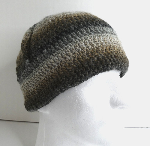 Brown black beanie skull - brown,