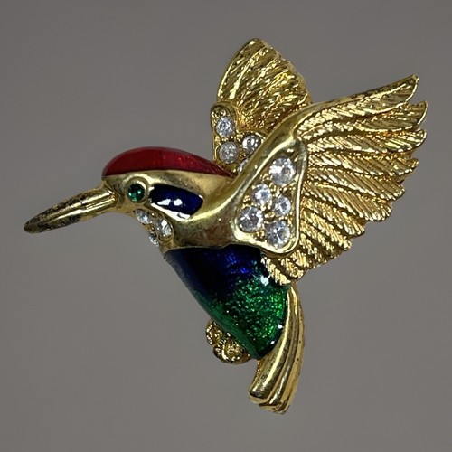 Vintage enamel rhinestone - enamel, &