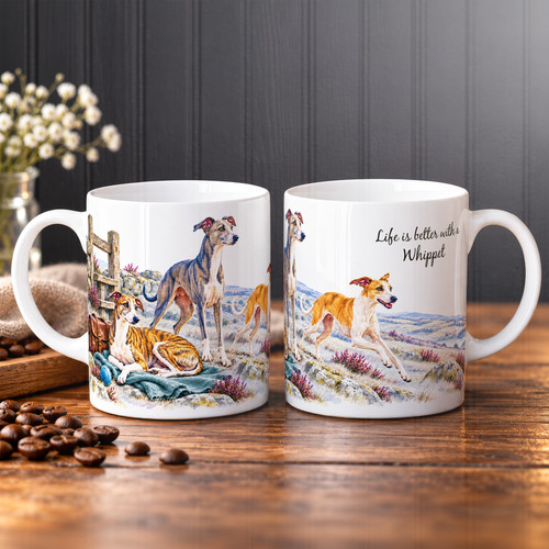 Personalised whippet dog 11oz - dog,