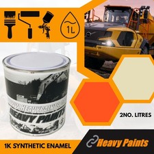JLG Lift Orange & Cream Paint High Endurance Enamel Paint 1 Litre Tins