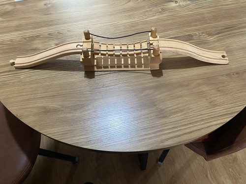 Wooden train track rope - train, bridge