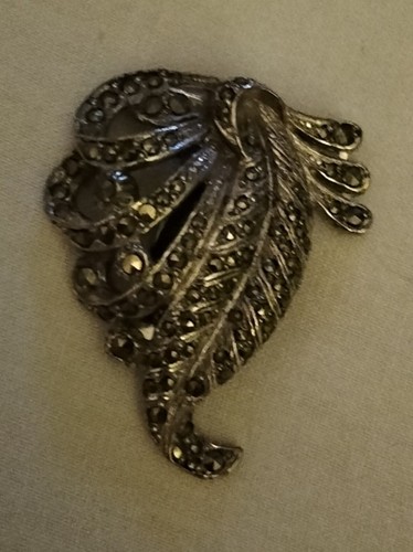 Art deco silver tone - tone, &