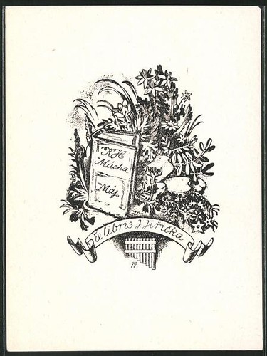 Bookplate flowers from grave - bookplate,