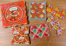 6 Vintage Honeycomb Paper Christmas Decorations Garlands 1950s-60s
