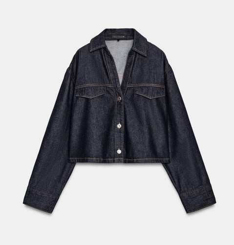 Zara cropped denim - , with
