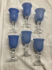 Set Of 6 Sia Pale Blue Heavy