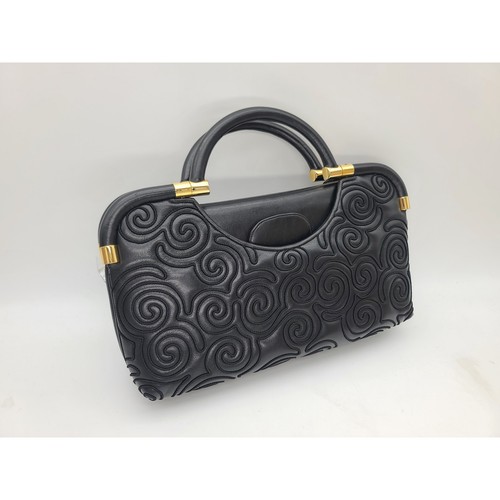 Judith leiber black leather - leiber,