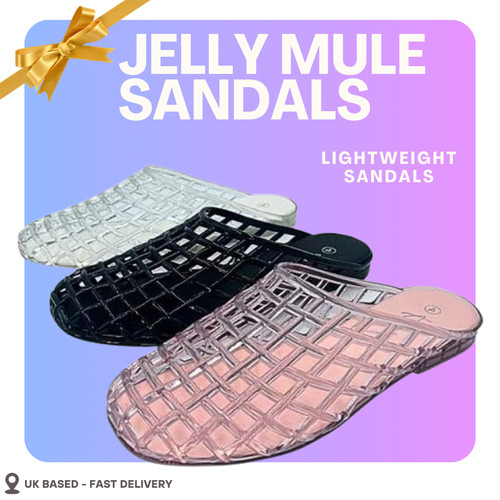 Womens jelly mule sandals slip - mule,