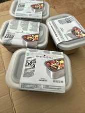 MasterClass Food Storage Stainless Steel Container with Lid 750ml Microwave Safe