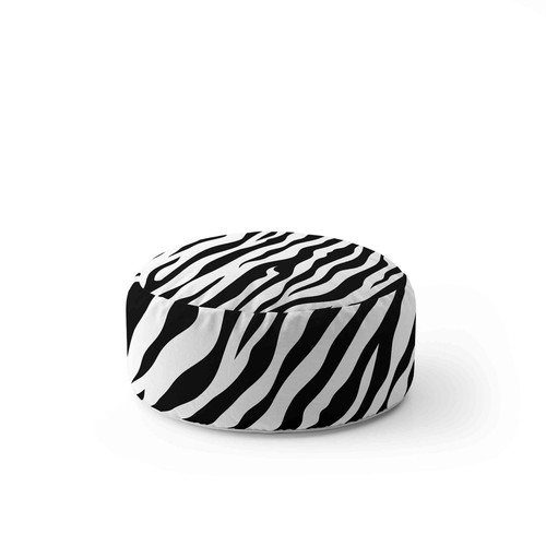 Zebra print kid pouffe - print,
