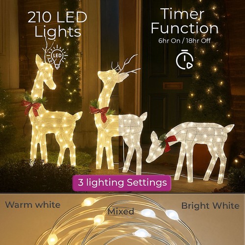 Set led lighted reindeer - of,