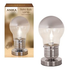 Anika Touch Activated Opal Light Bulb Bedside Table Lamp Deco Style Retro 62350