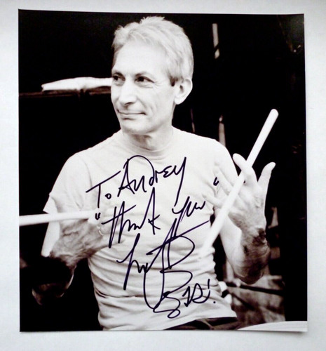 Charlie watts signed - signed, photo