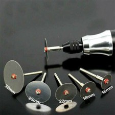 6 X Stainless Steel Slice Metal Cutting Disc with Mandrel for Dremel Rotary
