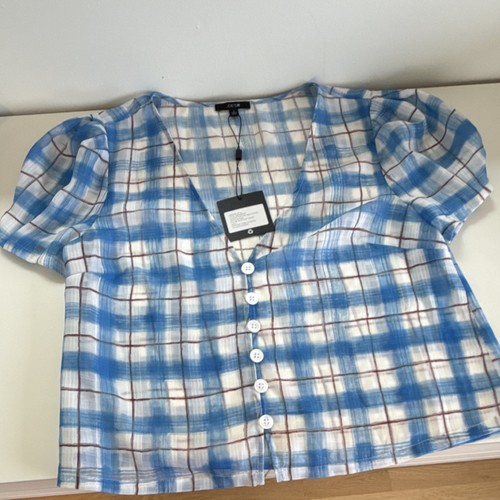Joe check blouse - blouse, rust