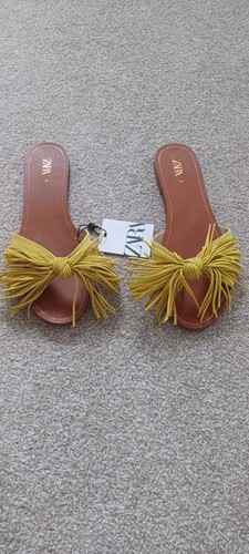 Zara women yellow suede - yellow,