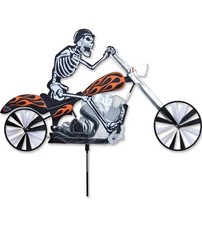 Skeleton On Motorcycle Garden