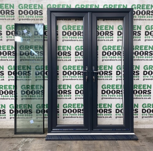 External grey french doors - french,