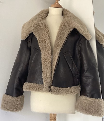 Zara brown faux leather - zara,