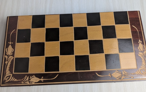 Vintage wooden chess set - wooden,