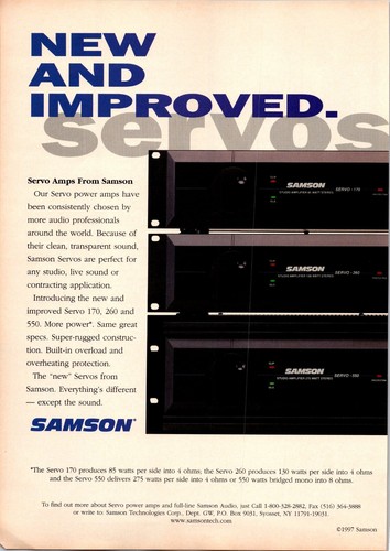Samson servo amps original - samson,
