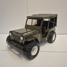 Vintage Tonka Military Jeep G-452-8 With Canopy.  Good Condition.