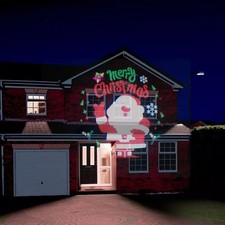 New Christmas World Merry Christmas Santa Festive Projector For Indoor/Outdoor