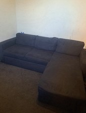 Grey Corner Sofa Bed Pull-Out