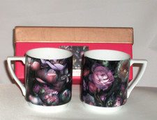 Portmeirion /Ted Baker Shadow Floral Set of 2 Coffee Mugs in Multi Colours Boxed