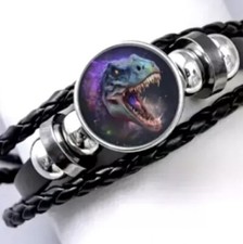 Tyrannosaurus rex ? Faux Leather Friendship Fashion BRACELET Dinosaur Boy Girl