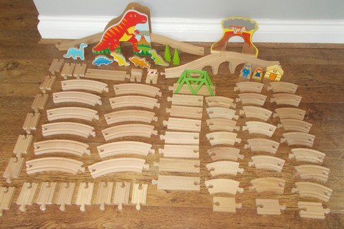 Bundle wooden train - train, track