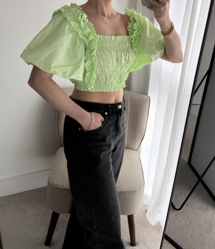 Zara women green cropped - zara,