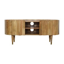Oak Toned Ridged TV Unit