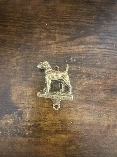 Airedale terrier brass door - airedale,