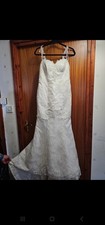 Anna Sorrano Fishtail Wedding Dress, Size 12  Used But Good Condition