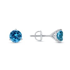 2 Ct Round Blue Created