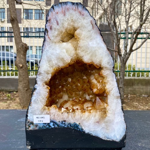 60lb natural citrine geode - natural,