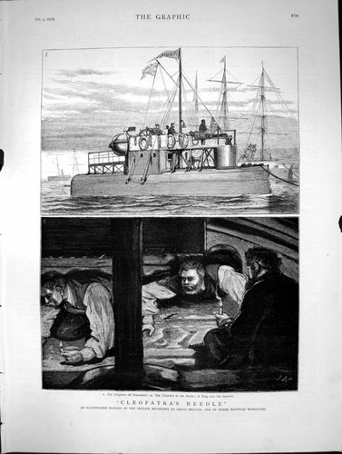 Original old antique print - old,