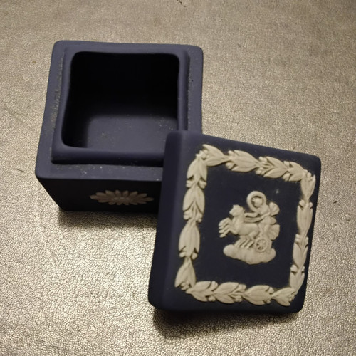 Blue white ceramic - ceramic, square