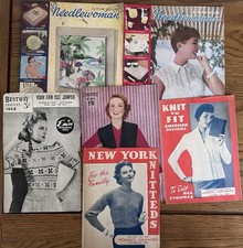 Vintage Needlewoman and Knitting Patterns Magazine Bundle
