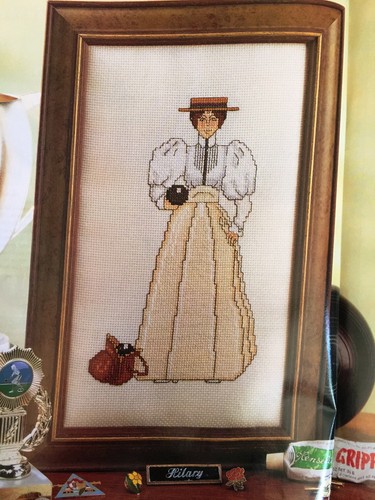 Lady bowler cross stitch chart - lady,