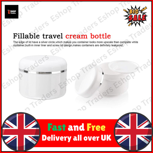 White travel sample pots - travel,