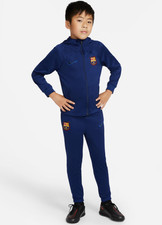 NIKE DRI FIT FC BARCELONA FOOTBALL TRACKSUIT DH7803-492 UNISEX KIDS BOYS GIRLS M