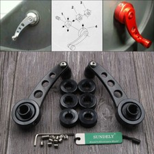 2x Black Billet Aluminum Car Window Winders/Door Cranks Handles Universal Kit UK