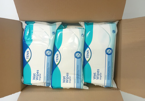Tena wet wipes original - wet, box